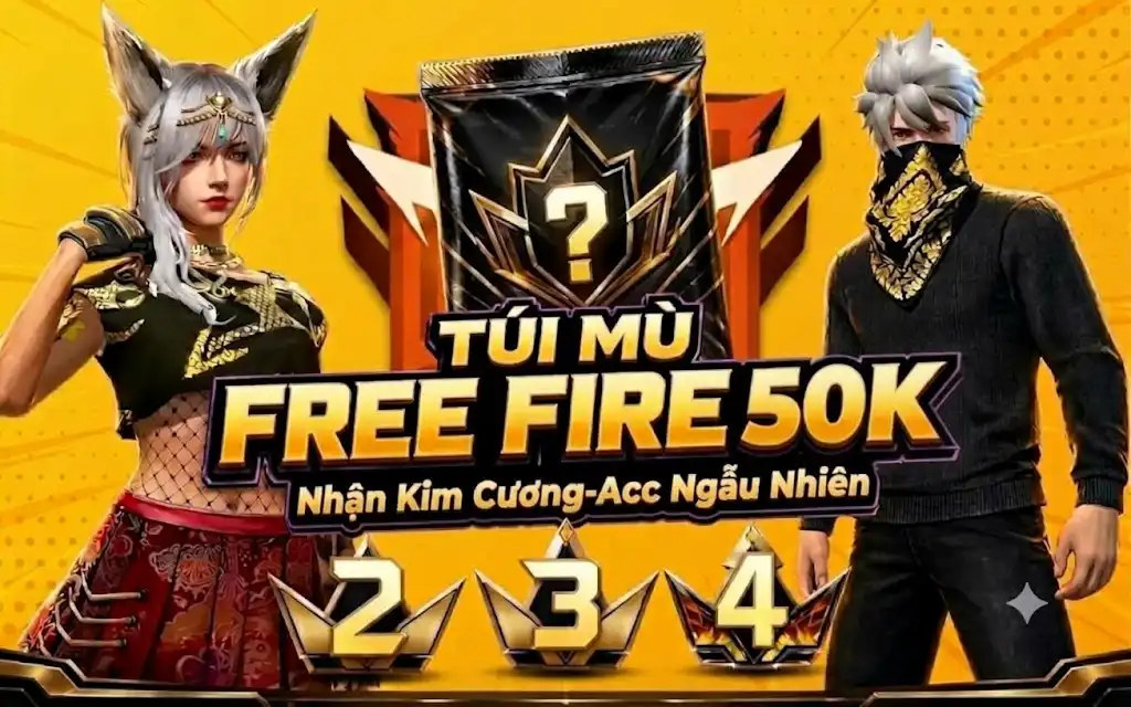 TÚI MÙ KIM CƯƠNG FREE FIRE 50K